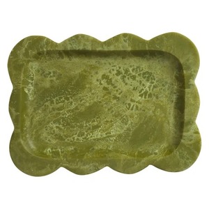 Luxury Handmade Resin Serving Tray Artisan Aura Polished <b>Green</b> Customized Design Dishwasher Safe for Modern Home and Kitchen - Product Image 2