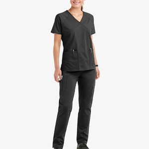 Conjuntos de Uniformes Médicos para Mujer Mercury, Tejido de Punto de Spandex/Poliéster, Cuello en V, Manga Corta, Transpirable, Ajuste Delgado, para Hospital - Product Image 5