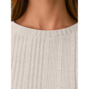 2025 2025 tunique décontractée pour femmes pull à manches longues avec col rond coupe ample et conception légère - Product Image 4