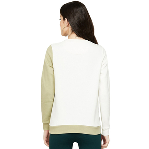 Custom Logo Women Color Block Sweatshirt Crew Neck Long Sleeve Two Tone Pullover Casual Ladies Soft Sweatshirts Wholesale - Product Image 4