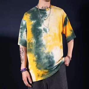 Camiseta multicolor con estampado Tie Dye personalizada al por mayor para hombre, camiseta de manga corta en venta, disponible en todos los colores y tallas. - Product Image 4