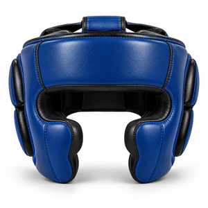 CHAMPS Protège-tête de boxe professionnel en cuir, réglable, unisexe, respirant, avec visière transparente, pour toutes les saisons, équipement de protection sportive personnalisé - Product Image 4