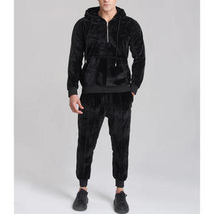 Ensemble de survêtement avec poche, sweat-shirt et pantalon confortables en mélange de coton doux, parfait pour les hommes, les femmes et les adolescents - Product Image 1