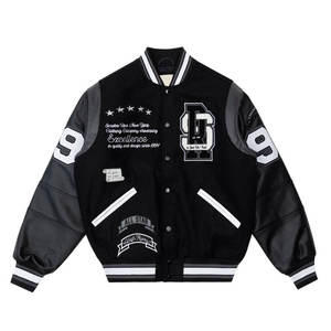High Quality Custom Logo Stand Collar Front Varsity <b>Jackets</b> OEM Manufacturer Custom Embroidery Eco-Friendly Breathable <b>Winter</b> - Product Image 3