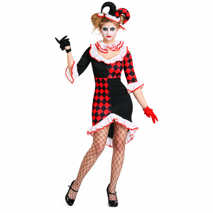 2026 Hot Sale Harley Quinn Cosplay Red Black White Dress Sexy Clown <strong>Halloween</strong> <strong>Costumes</strong> <strong>for</strong> <strong>Women</strong> - Product Image 5