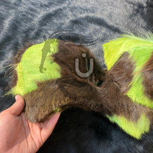 หมวกหนังวัวแท้ขนฟูสีเขียวและสีน้ำตาล รุ่นใหม่ปี 2026 สำหรับผู้ชายและผู้หญิง - Product Image 5