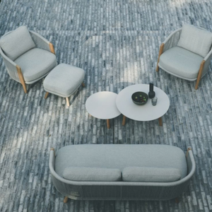 Linen Fabric Modern <b>Sofa</b> Set For Living Room Solid <b>Wood</b> <b>Frame</b> Removable Cushions OEM ODM Available - Product Image 2