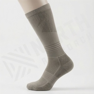 <b>Knee</b> <b>High</b> Running <b>Socks</b> Breathable Polyester Spandex <b>Men</b> Women Athletic Sports Compression Support Summer Standard Thickness - Product Image 3