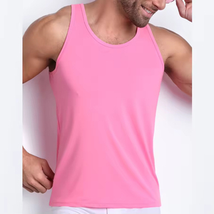 Camiseta de compresión de nueva llegada para hombre, moldeadora, sin mangas, ajustada, con espalda cruzada, logotipo personalizado, camiseta de running. - Product Image 2