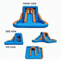 Château gonflable combiné avec toboggan en PVC pour parc d'aventure, utilisation en garderie, pour enfants et adultes, avec souffleur