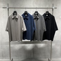T-shirt de golf personnalisé en coton tissé 100 %, vierge, uni, court, à manches courtes, respirant, style streetwear pour homme