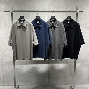 เสื้อกอล์ฟผ้าฝ้ายทอ 100% ปักโลโก้ได้ตามต้องการ ทรงครอป แขนสั้น ระบายอากาศดี สไตล์สตรีทแวร์ สำหรับผู้ชาย - Product Image 4