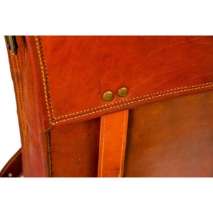 New Style Vintage Look Brown Crunch Leather <b>Backpack</b> Travel <b>Backpack</b> Office Leather <b>Large</b> <b>Capacity</b> Travel Bag For Men And Women - Product Image 3