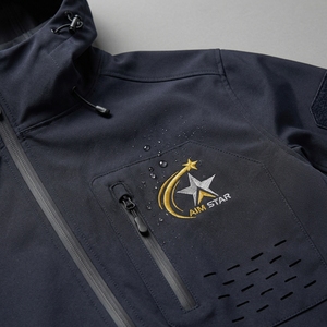 Premium <b>Soft</b> <b>Shell</b> Windbreaker <b>Jacket</b> Lightweight Waterproof Windproof Stand Collar Zipper Solid Color OEM Manufacturer <b>Hood</b> - Product Image 3