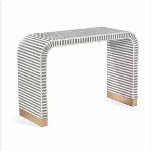 Mesa Taburete Convertible Ecológica con Incrustaciones de Hueso, Diseño Moderno Hecho a Mano, Versátil con Forma de Tambor para Sala, Jardín, Oficina, Hogar, Hotel - Product Image 3