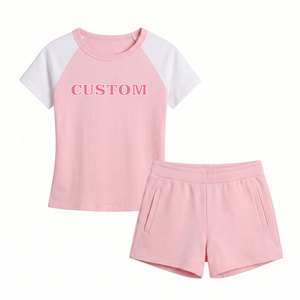 Conjunto de 2 Piezas Casual Personalizado para Mujer, Estilo Ohio, Top de Manga Corta con Cuello Redondo, Tejido de Felpa Transpirable, Corte Regular - Product Image 6