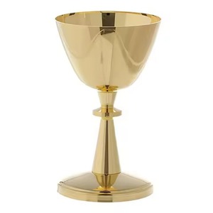 Cáliz de Latón Chapado en Oro para la Comunión, para Celebraciones Sagradas de la Iglesia - Product Image 1