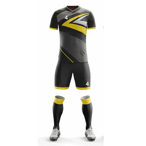 Design Football Uniform Wholesale Soccer Kits Men's Adult Clothes Quick Dry Solid Color Soccer Uniform Matching Set <b>Athletic</b> - Product Image 2