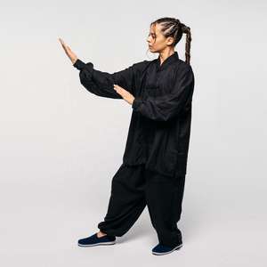 Dernier modèle de costume de kung-fu et de tai-chi personnalisé, 2 pièces (chemise et pantalon), avec impression de logo personnalisée, en polyester/nylon - Product Image 5
