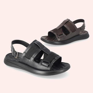 Sandales à coussin en cuir de vachette de 2.5cm pour hommes-Style confortable (LCMW03M326) - Product Image 1