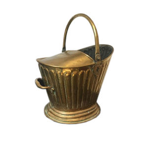 Cubo para Ceniza y Carbón de Metal de Bronce Sólido con Forma Personalizada y Asa, Juego de Chimenea y Accesorios - Product Image 5