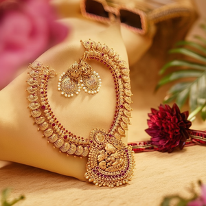 Ruby Temple Nakshi Short Fashion Jewelry Set - Product Image 3