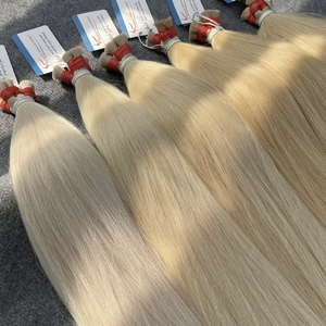Cabello virgen vietnamita rubio de punta gruesa en stock, de 24 a 28 pulgadas, liso natural, disponible en stock, listo para enviar. - Product Image 2