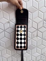 Bolso de Mano para Teléfono, Bolso de Cuero Tallado a Mano, Bolsos Pequeños con Diseño de Damas de Inglatera, Bolso Bandolera de Diseño Único