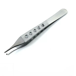 Pinzas para Tejidos Adson 1x2 Dientes, Alta Calidad, 12cm, Instrumentos Quirúrgicos Anatómicos de Acero Inoxidable, Manuales, Clase I, Aprobadas por CE - Product Image 1