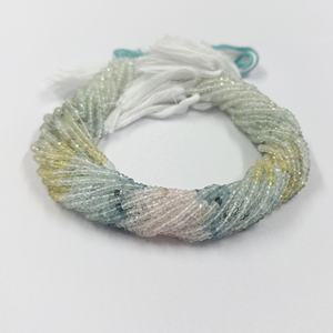 Cuentas sueltas de Aguamarina múltiple Natural de 4mm, cuentas de piedras preciosas Rondelle facetadas para hacer joyería, collar, pulseras, accesorios DIY - Product Image 2