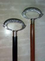 Canne de marche victorienne en laiton avec tête de lion nautique, en bois de rose massif, faite à la main, réglable, pliable, multifonction, 36 pouces, marron IBS