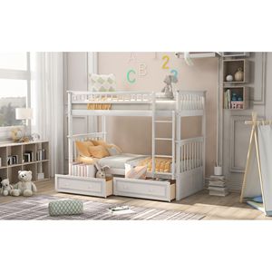Letto a Castello Convertibile Bianco con Cassetti per Bambini, Vecchio SKU SM000240AAK 1 - Product Image 4