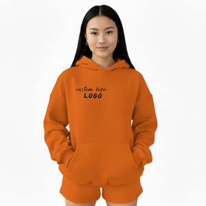 Sweat à capuche unisexe standard zippé, épais, coupe oversize, décontracté, imprimé, anti-boulochage, polaire 400g, manches raglan, polyester/coton - Product Image 4