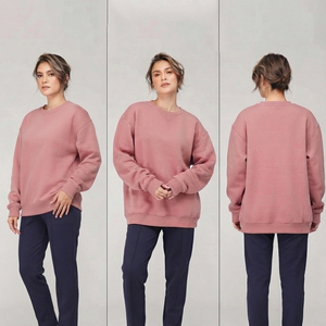 Sudadera de Manga Larga para Mujer, Talla Grande, Ropa Casual, Sudadera Gruesa de Algodón de 450 GSM para Invierno - Product Image 3