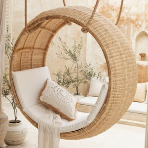 Outdoor <b>patio</b> <b>swing</b> chair rattan bird nest cradle swinging pods wholesale moon hanging chairs - Product Image 4