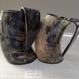 ถ้วยเขาวัวแท้ฮอร์นแก้วดื่มแบบไวกิ้งทำจากเขาควายแท้คุณภาพสูงงานตามสั่ง - Product Image 1