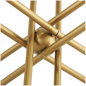 Juego de 2 esculturas de orbe de metal dorado modernas hechas a mano, adorno decorativo de mesa, decoración contemporánea abstracta para el hogar. - Product Image 5