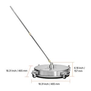 Pulitore per Superfici in Acciaio Inox da 18 Pollici con 4 Ruote, Accessorio per Idropulitrice con Pressione Massima 4000 PSI, Connessione Rapida da 1/4 di Pollice - Product Image 6
