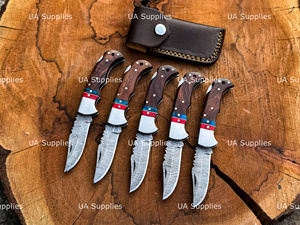 มีดพับ Damascus Back Lock EDC ทำมือ สำหรับล่าสัตว์ คุณภาพระดับอุตสาหกรรม รับประกัน 1 ปี รับทำแบรนด์ตามสั่งจำนวนมาก UA - Product Image 6