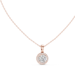 จี้เพชรธรรมชาติทรงกลมประกายเพชรสีทอง10K 14K 18K E F VS ของขวัญเครื่องประดับชั้นดีสำหรับผู้หญิงคลาสสิก - Product Image 3