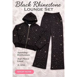 Custom Logo Zip-Up Hoodie Winter Fleece Heavyweight Streetwear 100% Cotton Oversized Rhinestone Men Sweatpants Hoodie <b>Set</b> - Product Image 5