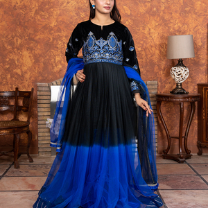 Service OEM ODM – Ensemble 3 pièces brodé à manches longues, qualité supérieure, best-seller : pantalon évasé et ensemble dupatta - Product Image 1