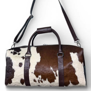 Bolsa de Viaje de Cuero Genuino, Estilo Vintage, Hecha a Mano, Ligera, con Cierre, Gran Capacidad - Product Image 1