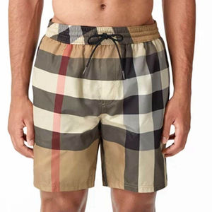 Shorts de bain pour hommes en polyester imprimé par sublimation, vêtements de plage, tissu à séchage rapide, fermeture à cordon, respirant, shorts pour hommes - Product Image 1