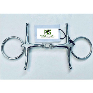 Mors de cheval sur mesure de haute qualité, mors à étrier à anneau lâche, mors Fulmer à maillons français, mors de cheval en stock - Product Image 1