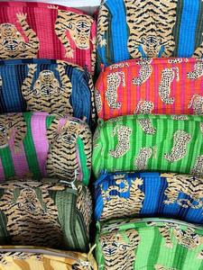 Animal Printed Cotton Quilted Toiletry Sets Handmade Boho 3 Piece Cosmetic Pouch Bags for Her - Product Image 2
