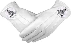 Conjunto de Regalia Masónica para Oficial de Logia Azul, Antimago: Delantal de Antimago, Collar, Joya y Guantes |   Masonería Bordada - Product Image 5