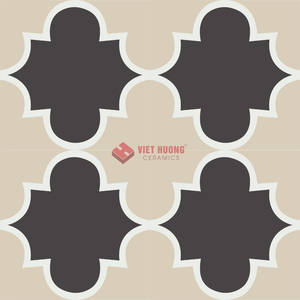 La tuile en ciment 200x200mm offre une touche de luxe avec des motifs élégants, faits à la main. - Product Image 2