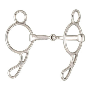 บิตม้าสแตนเลสแบบ Snaffle พร้อมห่วงรูปตัว D อุปกรณ์ขี่ม้าสำหรับการฝึกขี่และการดูแลม้า - Product Image 4