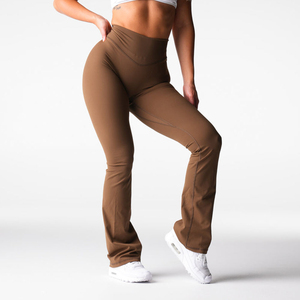 Wholesale Effortless <b>Flare</b> <b>Leggings</b> Figure Flattering Hip Seam High Waist & Active Wear Fashion Gym <b>Leggings</b> For Women - Product Image 1